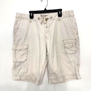 Eddie Bauer Womens 12 Cargo Shorts Tan Utility Hiking Outdoor Gorpcore